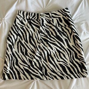 zebra print skirt